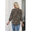 image:imageWIHOLL 34 Length Sleeve Womens Tops Pleated Front Crew Neck Blouses Dressy Casual Business Casual Spring Summer Shirts S3XL10  Leopard Print