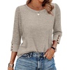 image:imageWIHOLL 34 Length Sleeve Womens Tops Sweaters Shirts Lightweight Spring Outfits 2026 Winter Clothing S2XL01khaki