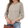 image:imageWIHOLL 34 Length Sleeve Womens Tops Sweaters Shirts Lightweight Spring Outfits 2026 Winter Clothing S2XL01khaki