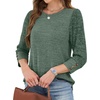 image:imageWIHOLL 34 Length Sleeve Womens Tops Sweaters Shirts Lightweight Spring Outfits 2026 Winter Clothing S2XL02green