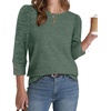 image:imageWIHOLL 34 Length Sleeve Womens Tops Sweaters Shirts Lightweight Spring Outfits 2026 Winter Clothing S2XL02green