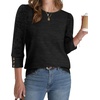image:imageWIHOLL 34 Length Sleeve Womens Tops Sweaters Shirts Lightweight Spring Outfits 2026 Winter Clothing S2XL03black