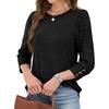 image:imageWIHOLL 34 Length Sleeve Womens Tops Sweaters Shirts Lightweight Spring Outfits 2026 Winter Clothing S2XL03black