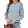 image:imageWIHOLL 34 Length Sleeve Womens Tops Sweaters Shirts Lightweight Spring Outfits 2026 Winter Clothing S2XL03blue