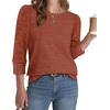 image:imageWIHOLL 34 Length Sleeve Womens Tops Sweaters Shirts Lightweight Spring Outfits 2026 Winter Clothing S2XL03caramel