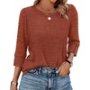 image:imageWIHOLL 34 Length Sleeve Womens Tops Sweaters Shirts Lightweight Spring Outfits 2026 Winter Clothing S2XL03caramel