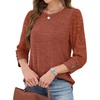 image:imageWIHOLL 34 Length Sleeve Womens Tops Sweaters Shirts Lightweight Spring Outfits 2026 Winter Clothing S2XL03caramel