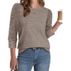 image:imageWIHOLL 34 Length Sleeve Womens Tops Sweaters Shirts Lightweight Spring Outfits 2026 Winter Clothing S2XL03coffee