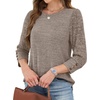 image:imageWIHOLL 34 Length Sleeve Womens Tops Sweaters Shirts Lightweight Spring Outfits 2026 Winter Clothing S2XL03coffee