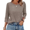 image:imageWIHOLL 34 Length Sleeve Womens Tops Sweaters Shirts Lightweight Spring Outfits 2026 Winter Clothing S2XL03coffee