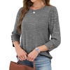image:imageWIHOLL 34 Length Sleeve Womens Tops Sweaters Shirts Lightweight Spring Outfits 2026 Winter Clothing S2XL04dark Grey