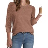 image:imageWIHOLL 34 Length Sleeve Womens Tops Sweaters Shirts Lightweight Spring Outfits 2026 Winter Clothing S2XL05chocolate Brown