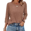 image:imageWIHOLL 34 Length Sleeve Womens Tops Sweaters Shirts Lightweight Spring Outfits 2026 Winter Clothing S2XL05chocolate Brown