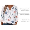 image:imageWIHOLL 34 Length Sleeve Womens Tops with Button Cuffs Dressy Casual V Neck Summer Outfits Early Fall Fashion Spring Clothes01  Floral Print