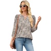 image:imageWIHOLL 34 Length Sleeve Womens Tops with Button Cuffs Dressy Casual V Neck Summer Outfits Early Fall Fashion Spring Clothes02  Beige Black