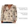 image:imageWIHOLL 34 Length Sleeve Womens Tops with Button Cuffs Dressy Casual V Neck Summer Outfits Early Fall Fashion Spring Clothes02  Beige Print