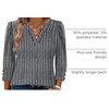 image:imageWIHOLL 34 Length Sleeve Womens Tops with Button Cuffs Dressy Casual V Neck Summer Outfits Early Fall Fashion Spring Clothes02  Black Stripe