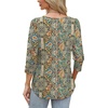 image:imageWIHOLL 34 Length Sleeve Womens Tops with Button Cuffs Dressy Casual V Neck Summer Outfits Early Fall Fashion Spring Clothes02  Boho Paisley Floral