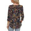 image:imageWIHOLL 34 Length Sleeve Womens Tops with Button Cuffs Dressy Casual V Neck Summer Outfits Early Fall Fashion Spring Clothes02  Floral Print