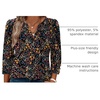 image:imageWIHOLL 34 Length Sleeve Womens Tops with Button Cuffs Dressy Casual V Neck Summer Outfits Early Fall Fashion Spring Clothes02  Floral Print