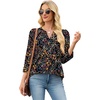 image:imageWIHOLL 34 Length Sleeve Womens Tops with Button Cuffs Dressy Casual V Neck Summer Outfits Early Fall Fashion Spring Clothes02  Floral Print
