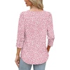 image:imageWIHOLL 34 Length Sleeve Womens Tops with Button Cuffs Dressy Casual V Neck Summer Outfits Early Fall Fashion Spring Clothes02  Pink Leopard Print