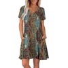image:imageWIHOLL Boho Summer Dresses for Women Casual Loose T Shirt Dress with Pockets Beach Vacation Outfits S4XL01boho Multicolor