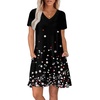 image:imageWIHOLL Boho Summer Dresses for Women Casual Loose T Shirt Dress with Pockets Beach Vacation Outfits S4XL03black Floral