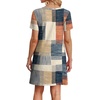 image:imageWIHOLL Boho Summer Dresses for Women Casual Loose T Shirt Dress with Pockets Beach Vacation Outfits S4XL03orange and Blue Plaid