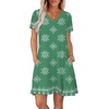 image:imageWIHOLL Boho Summer Dresses for Women Casual Loose T Shirt Dress with Pockets Beach Vacation Outfits S4XL04green Snowflake