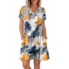 image:imageWIHOLL Boho Summer Dresses for Women Casual Loose T Shirt Dress with Pockets Beach Vacation Outfits S4XL04watercolor Floral