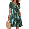 image:imageWIHOLL Boho Summer Dresses for Women Casual Loose T Shirt Dress with Pockets Beach Vacation Outfits S4XL05black Blue Sparkle