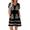 image:imageWIHOLL Boho Summer Dresses for Women Casual Loose T Shirt Dress with Pockets Beach Vacation Outfits S4XL06black Ethnic