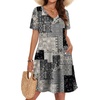 image:imageWIHOLL Boho Summer Dresses for Women Casual Loose T Shirt Dress with Pockets Beach Vacation Outfits S4XL06boho Black