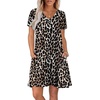 image:imageWIHOLL Boho Summer Dresses for Women Casual Loose T Shirt Dress with Pockets Beach Vacation Outfits S4XL06leopard Print