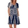 image:imageWIHOLL Boho Summer Dresses for Women Casual Loose T Shirt Dress with Pockets Beach Vacation Outfits S4XL06navy Print