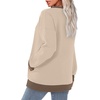 image:imageWIHOLL Crewneck Sweatshirts Women Pockets Long Sleeve Tops Fall FashionApricot Coffee