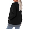 image:imageWIHOLL Crewneck Sweatshirts Women Pockets Long Sleeve Tops Fall FashionBlack Grey