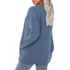 image:imageWIHOLL Crewneck Sweatshirts Women Pockets Long Sleeve Tops Fall FashionBlue