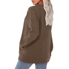 image:imageWIHOLL Crewneck Sweatshirts Women Pockets Long Sleeve Tops Fall FashionBrown Coffee