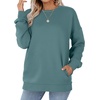 image:imageWIHOLL Crewneck Sweatshirts Women Pockets Long Sleeve Tops Fall FashionCadet Blue