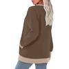 image:imageWIHOLL Crewneck Sweatshirts Women Pockets Long Sleeve Tops Fall FashionCoffee Beige