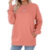 image:imageWIHOLL Crewneck Sweatshirts Women Pockets Long Sleeve Tops Fall FashionCoral