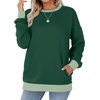 image:imageWIHOLL Crewneck Sweatshirts Women Pockets Long Sleeve Tops Fall FashionGreen Lime