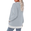 image:imageWIHOLL Crewneck Sweatshirts Women Pockets Long Sleeve Tops Fall FashionGrey White