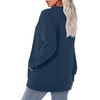 image:imageWIHOLL Crewneck Sweatshirts Women Pockets Long Sleeve Tops Fall FashionNavy