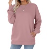 image:imageWIHOLL Crewneck Sweatshirts Women Pockets Long Sleeve Tops Fall FashionPink