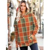 image:imageWIHOLL Crewneck Sweatshirts Women Pockets Long Sleeve Tops Fall FashionPlaid Caramel