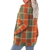 image:imageWIHOLL Crewneck Sweatshirts Women Pockets Long Sleeve Tops Fall FashionPlaid Caramel