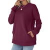 image:imageWIHOLL Crewneck Sweatshirts Women Pockets Long Sleeve Tops Fall FashionPurple